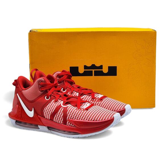 Nike LeBron Witness 7 TB University Red DZ3299-600 Basketball Shoes US 11.5 NWB - Picture 1 of 8